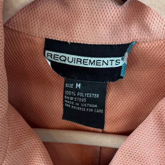 Vintage Requirements Coral Pink Jean Jacket with Button Front - Picture 2 of 8